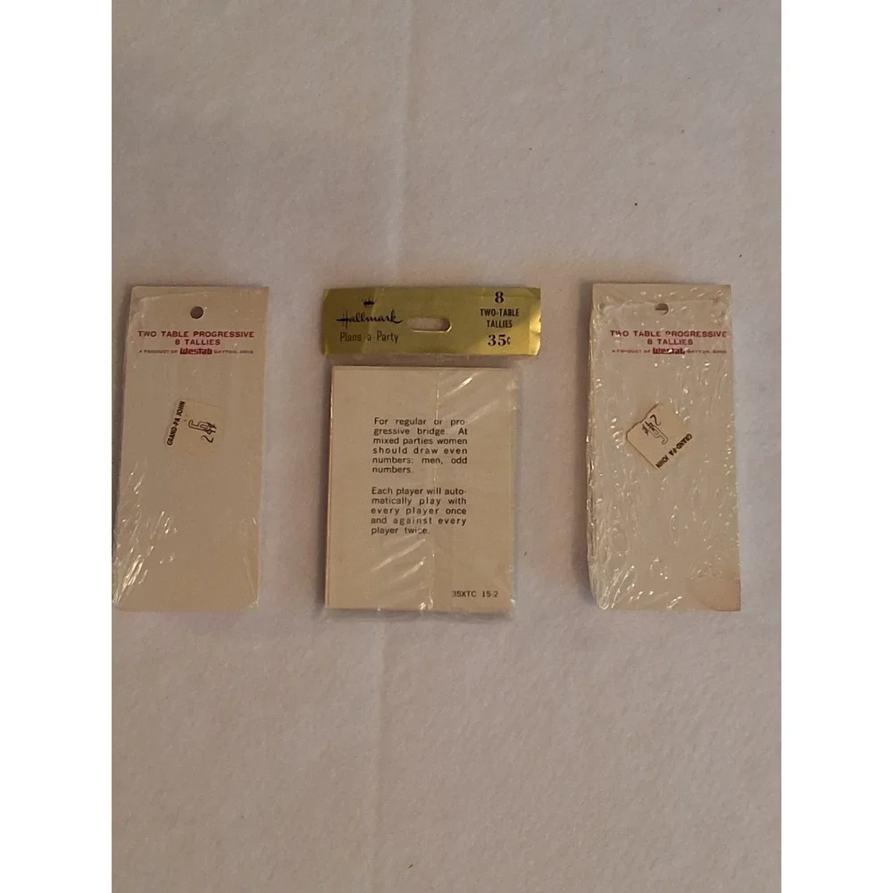 Vintage Bridge Party Set, 3 Double Decks(Complete)3Tallies(New) And 4 Score Pads